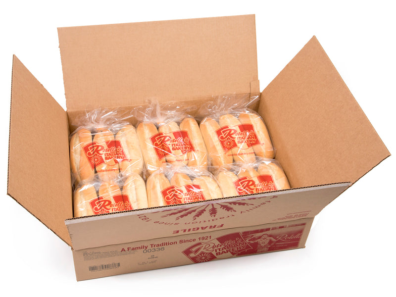 Bread Hoagie Split Top 8" 6 Count Packs - 6 Per Case.