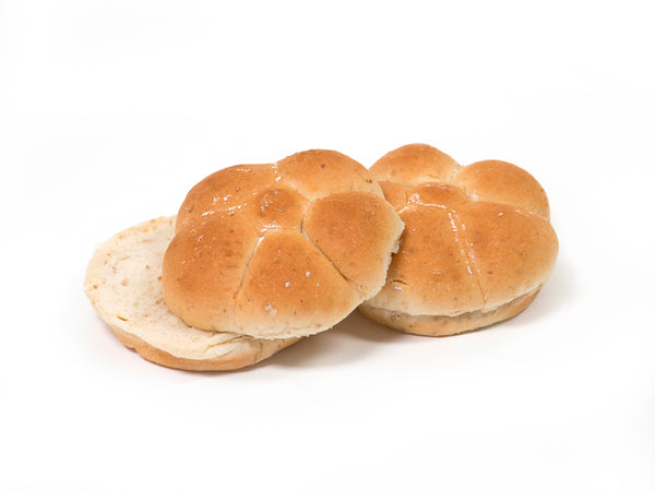 Bread Rosette Bun Wheat 8 Count Packs - 6 Per Case.