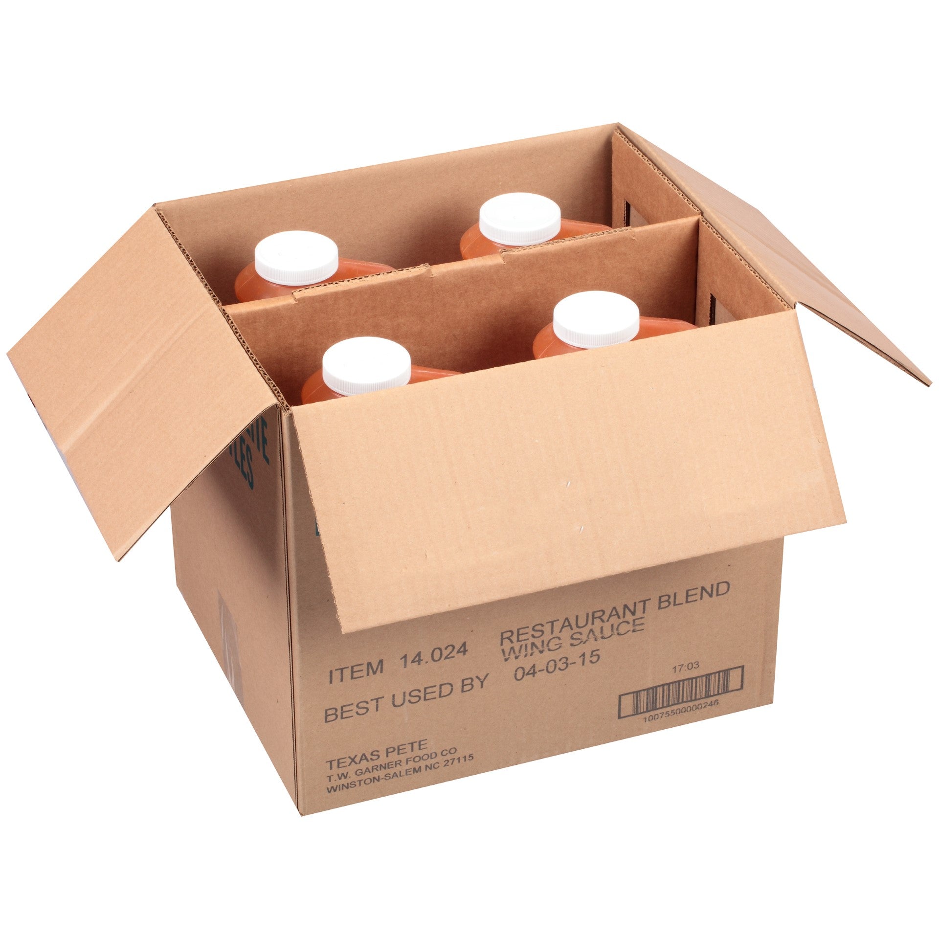 Texas Pete Sauce Restaurant Blend Wing 1 Gallon - 4 Per Case.