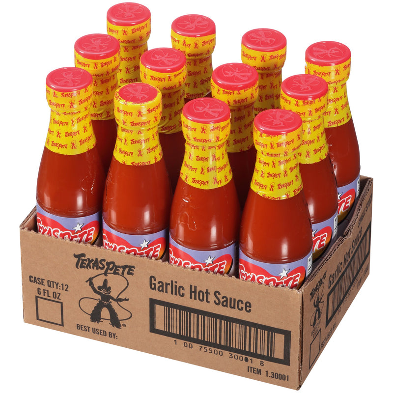 FlTexas Pete Garlic Hot Sauce 6 Ounce Size - 12 Per Case.