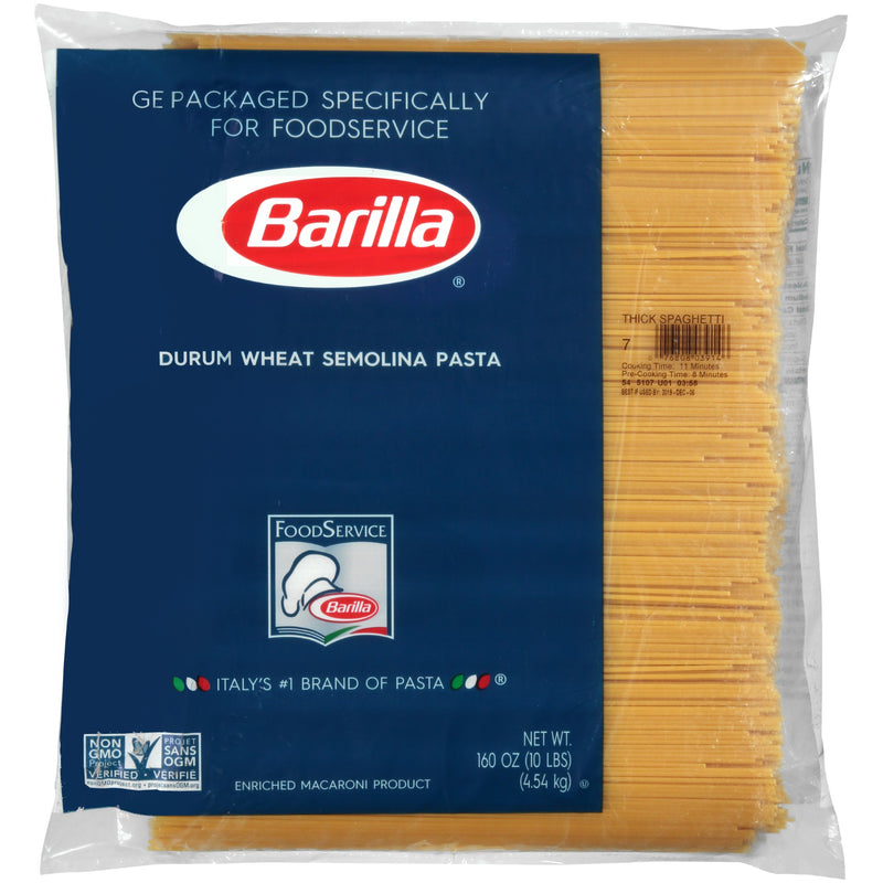 Thick Spaghetti Barilla USA 160 Ounce Size - 2 Per Case.