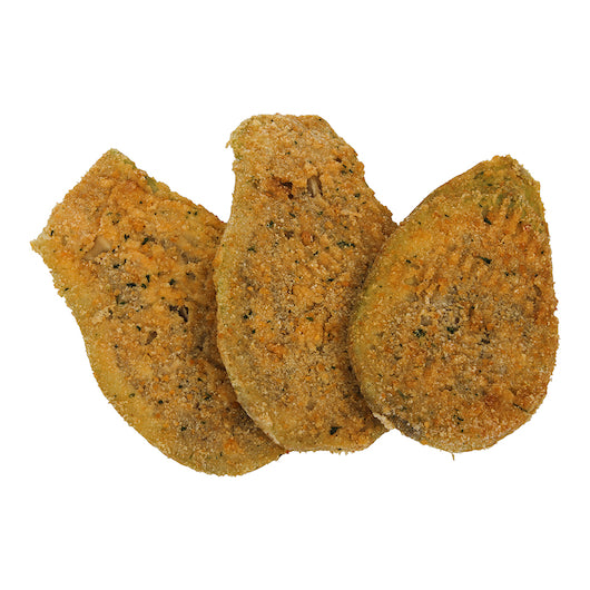 Celentano 1/4 Inch Breaded Peeled Naples Cut Eggplant Cutlet, 5 Pounds - 2 per case