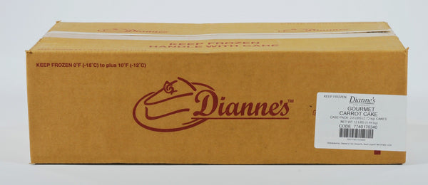 Dianne's Gourmet Carrot Cake 96 Ounce Size - 2 Per Case.