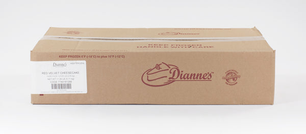 Dianne's Cheesecake Red Velvet Gourmet Slice 90 Ounce Size - 2 Per Case.