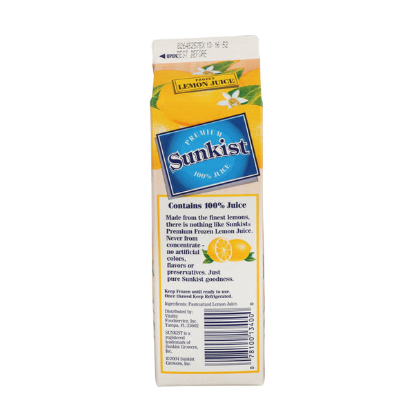 Sunkist Lemon Juice Ready-To-Use Frznx 30 Fluid Ounce - 12 Per Case.