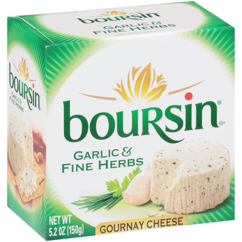 Boursin Cream Cheese With Herb & Garlic 5.2 Ounce Size - 12 Per Case.