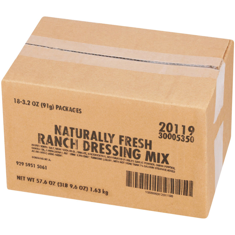 Naturally Fresh Ranch Dressing Mix 3.2 Ounce Size - 18 Per Case.