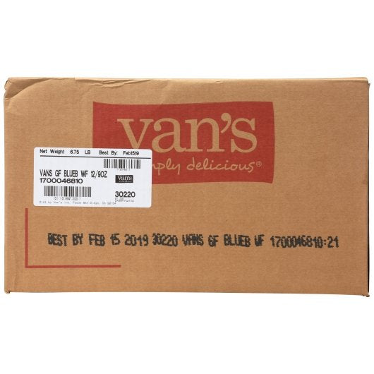 Van's Waffle Wheat Free Blueberry 9 Ounce Size - 12 Per Case.