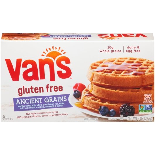 Van's Waffle Ancient Grain Gluten Free 8 Ounce Size - 12 Per Case.