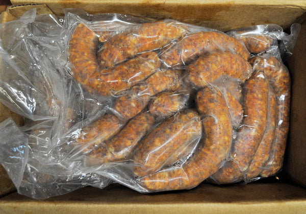Hot Italian Sausage Uncooked Link 10 Pound Each - 1 Per Case.