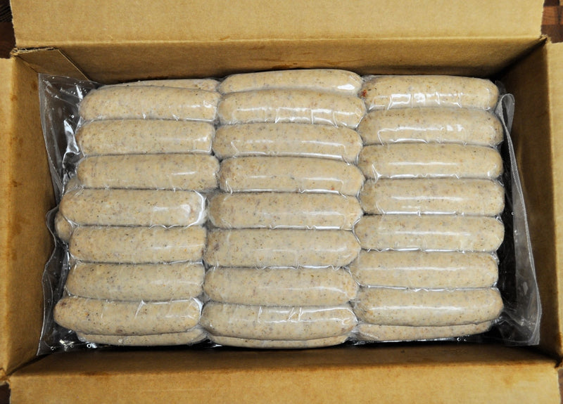 Maple Breakfast Sausage Fully Cooked Mini Links 10 Pound Each - 1 Per Case.