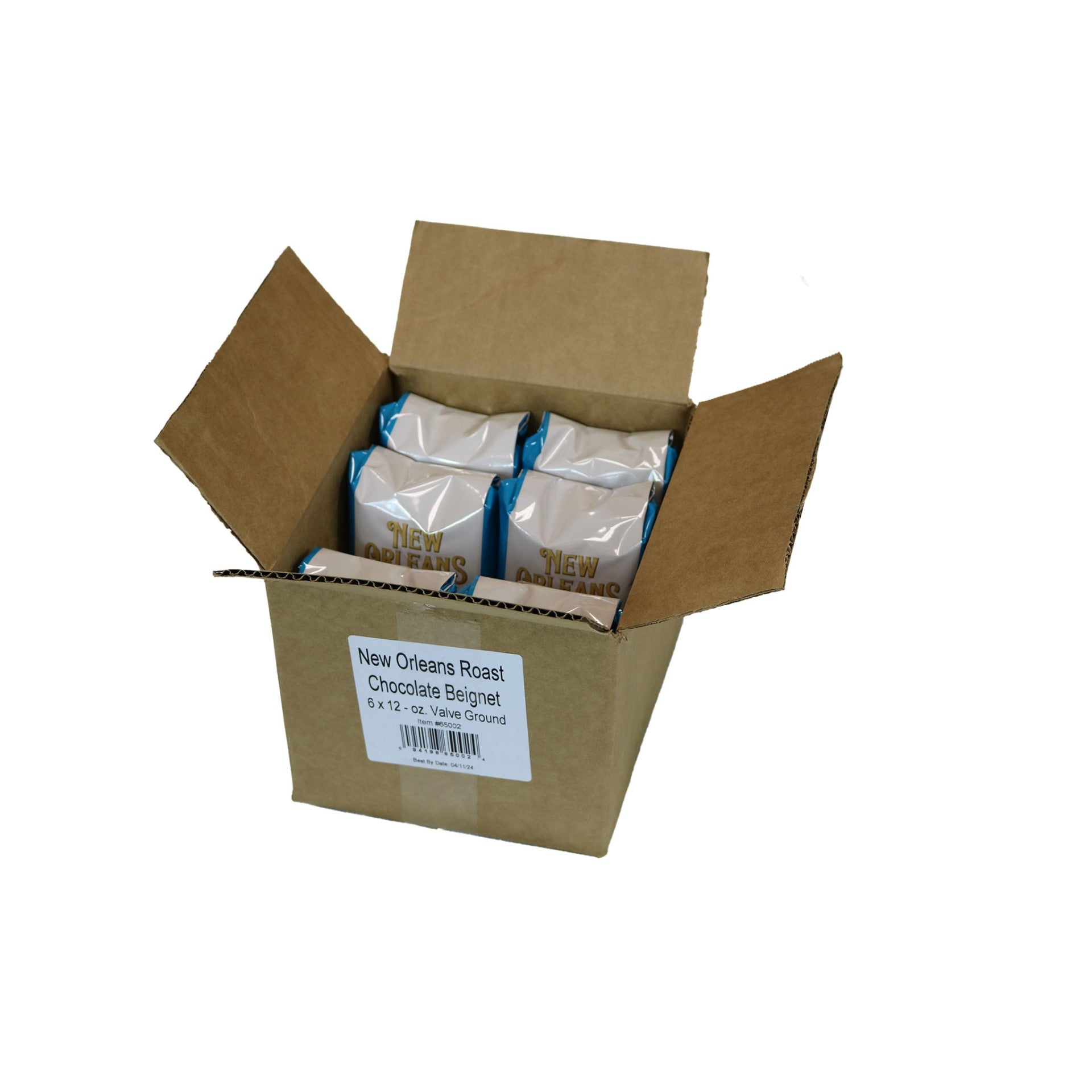 New Orleans Roast Chocolate Coffee 12 Ounce Size - 6 Per Case.
