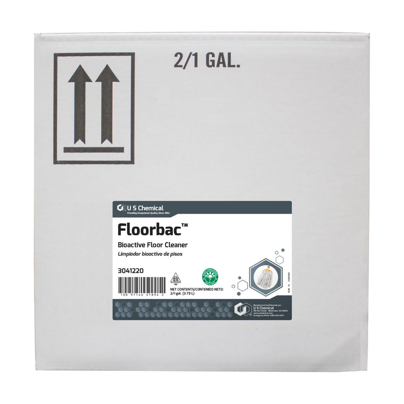 U Chemical Floorbac Enzyme Floor Cleaner 1 Gallon - 2 Per Case.