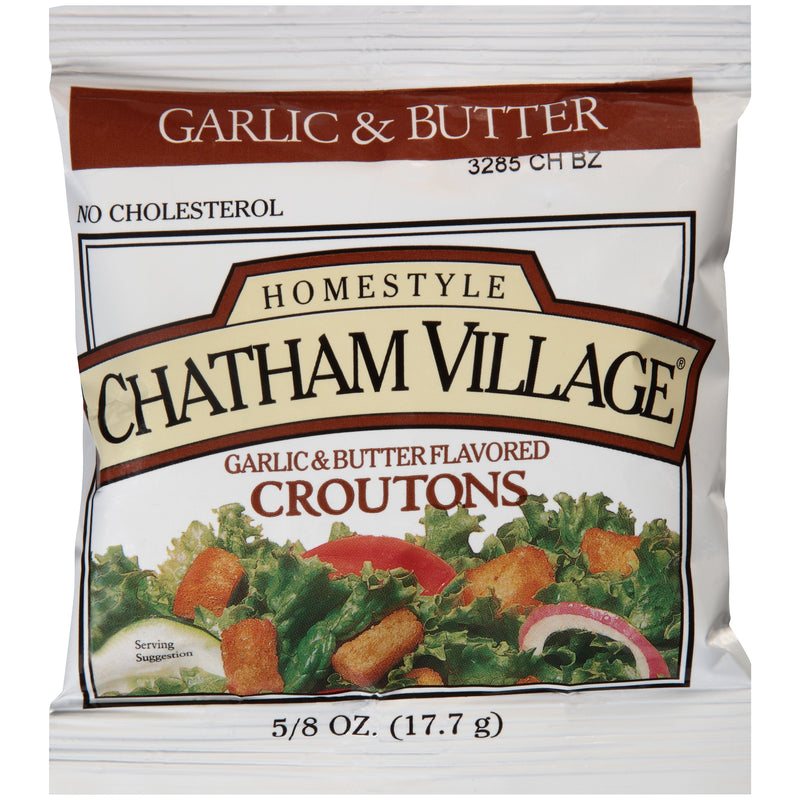 Garlic & Butter Flavored Croutons 0.63 Ounce Size - 200 Per Case.