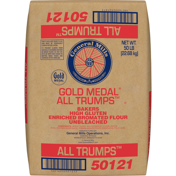 Gold Medal™ All Trumps™ Bakers Flour High Gluten Enriched Bromated Unbleached 50 Pound Each - 1 Per Case.