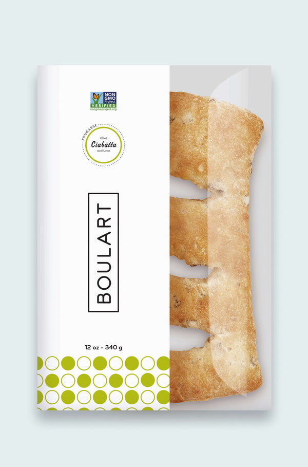 Fougasse Olives (With Bags) 12 Ounce Size - 16 Per Case.