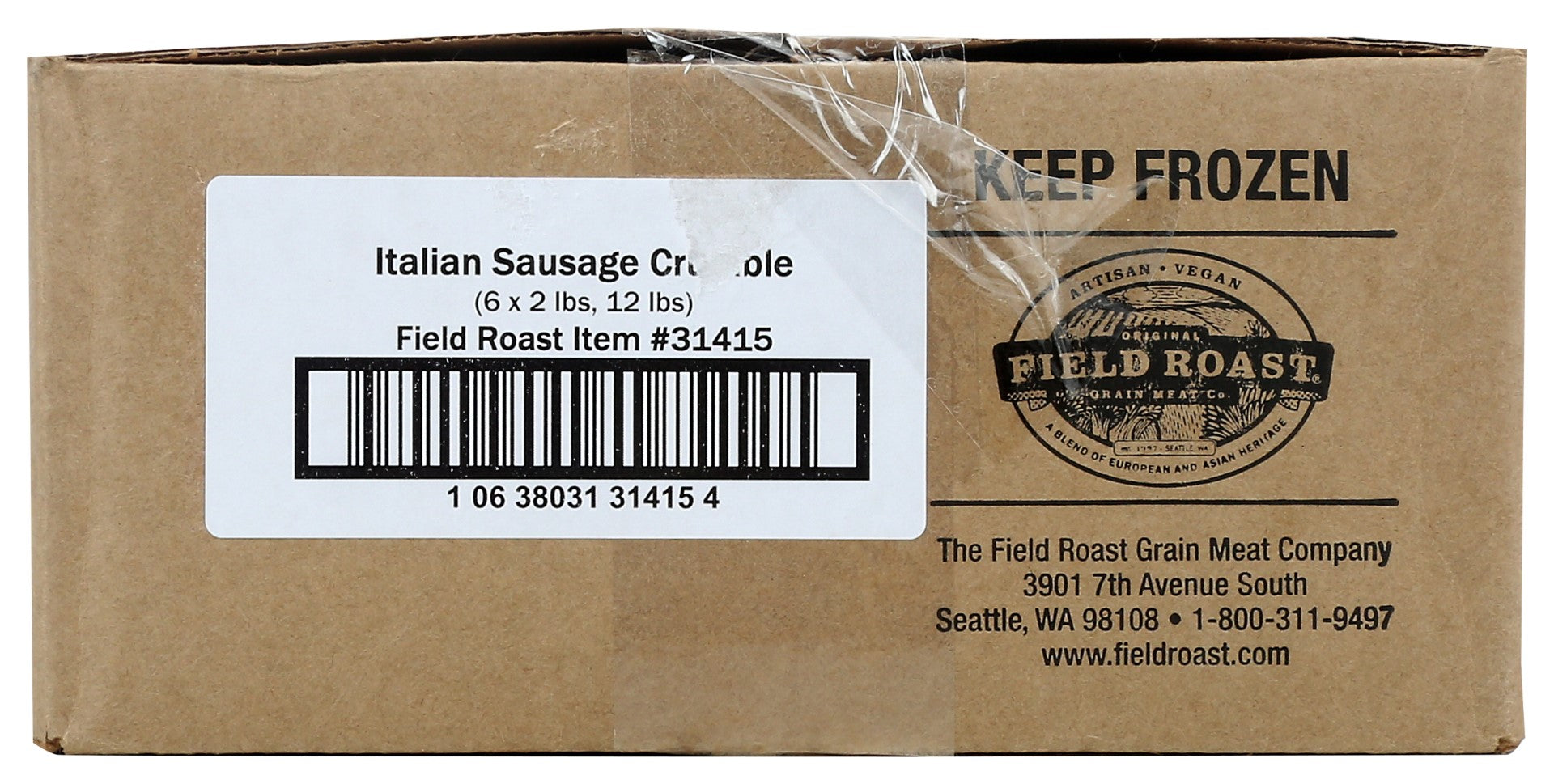 Field Roast Italian Crumble 12 Pound Each - 1 Per Case.
