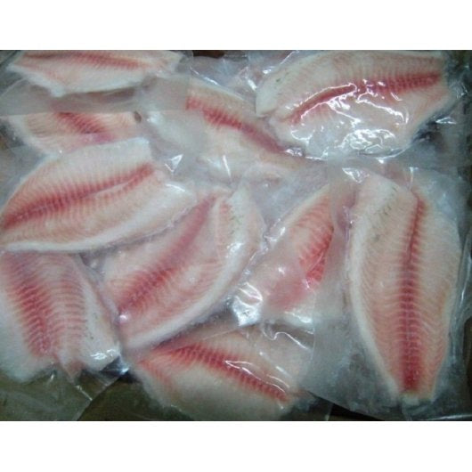 Frozen Seafood Commodity Seafood Individually Packed 7/9 Ounce Tilapia Fillet 10 Pound Each - 1 Per Case.