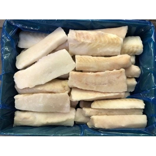 Frozen Seafood Commodity 3 Ounce Atlantic Cod Loin 10 Pound Each - 1 Per Case.