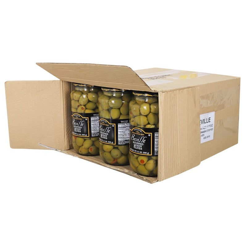 Stuffed Queen Olives 32 Ounce Size - 12 Per Case.