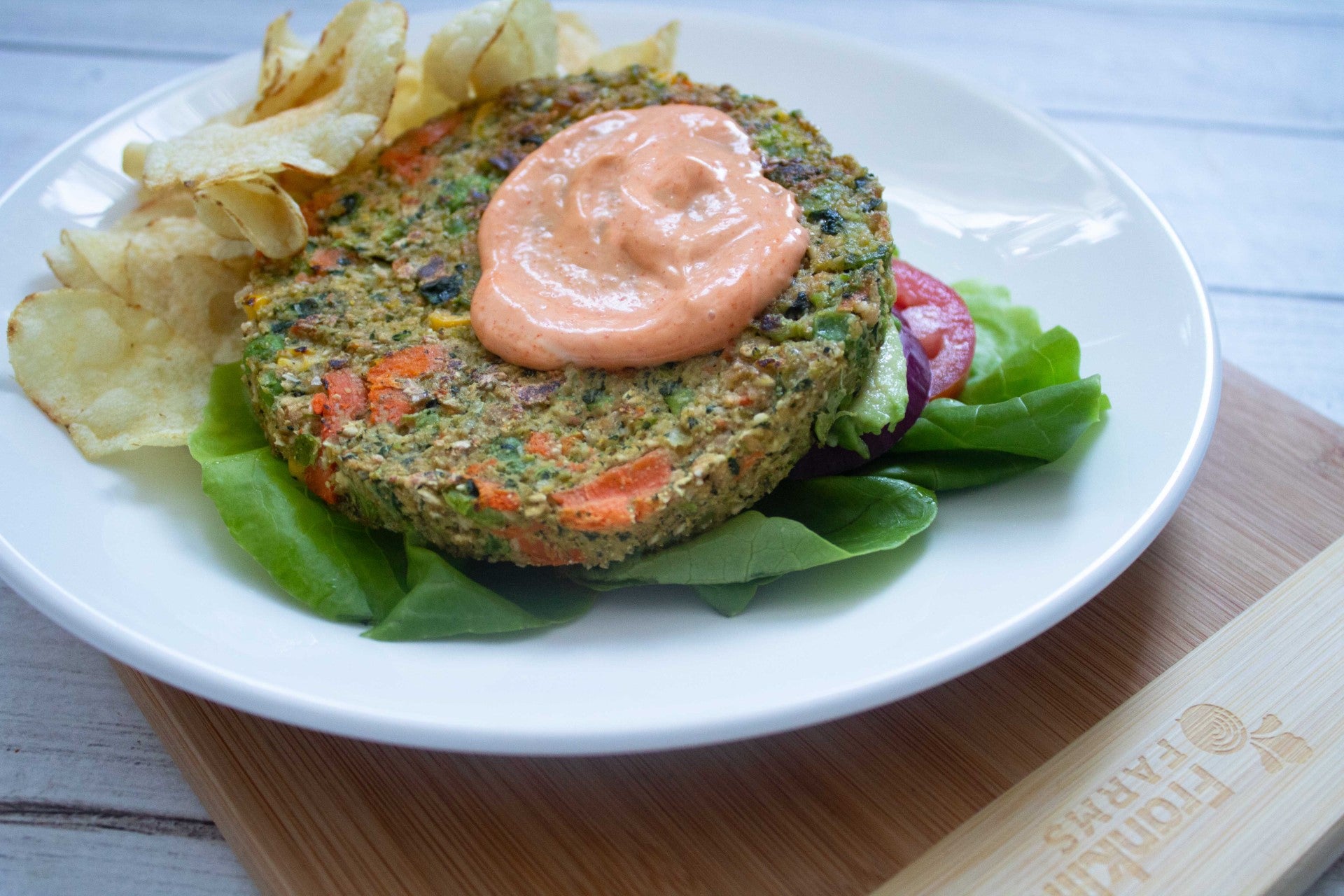 Franklin Farms California Veggie Burger 30 Count Packs - 1 Per Case.