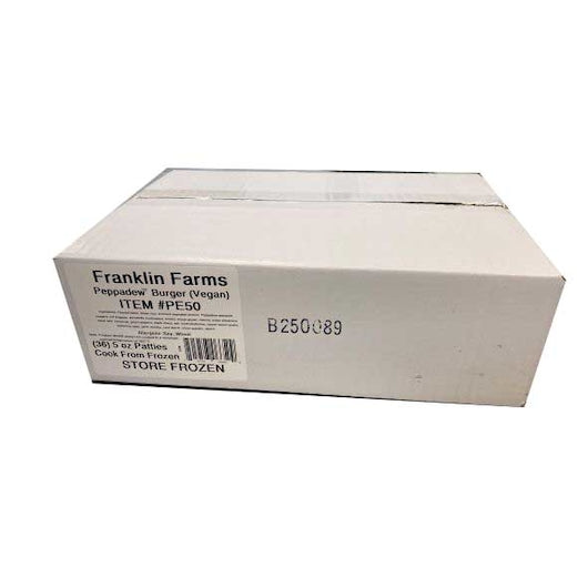 Franklin Farms Peppadew Veggie Burger 36 Count Packs - 1 Per Case.