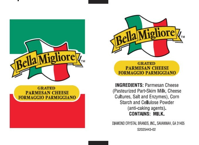 Bella Migliore Parmesan Cheese Packets 3.5 Grams Each - 200 Per Case.