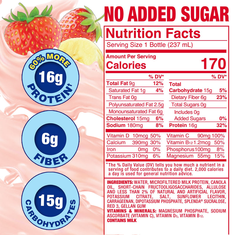 Splenda Diabetes Care Shakes Strawberry Banana Pack 8 Fluid Ounce - 4 Per Case.