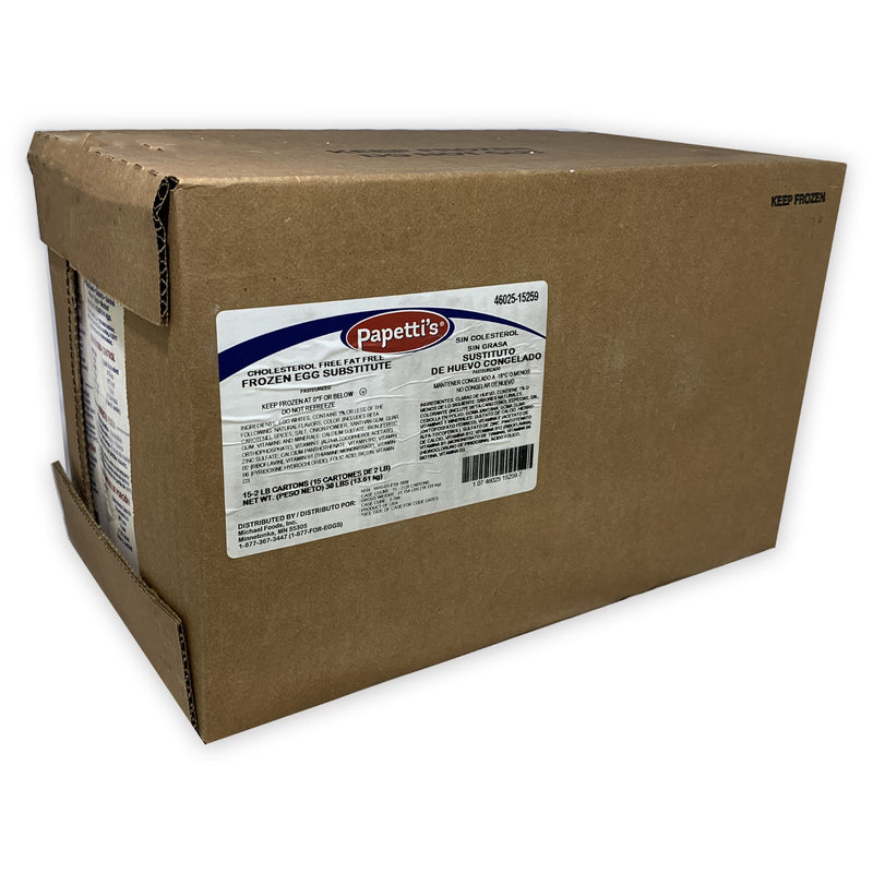 Papetti's® Deluxe Frozen Low Fat Low Cholesterol Liquid Eggs Cartons 2 Pound Each - 15 Per Case.