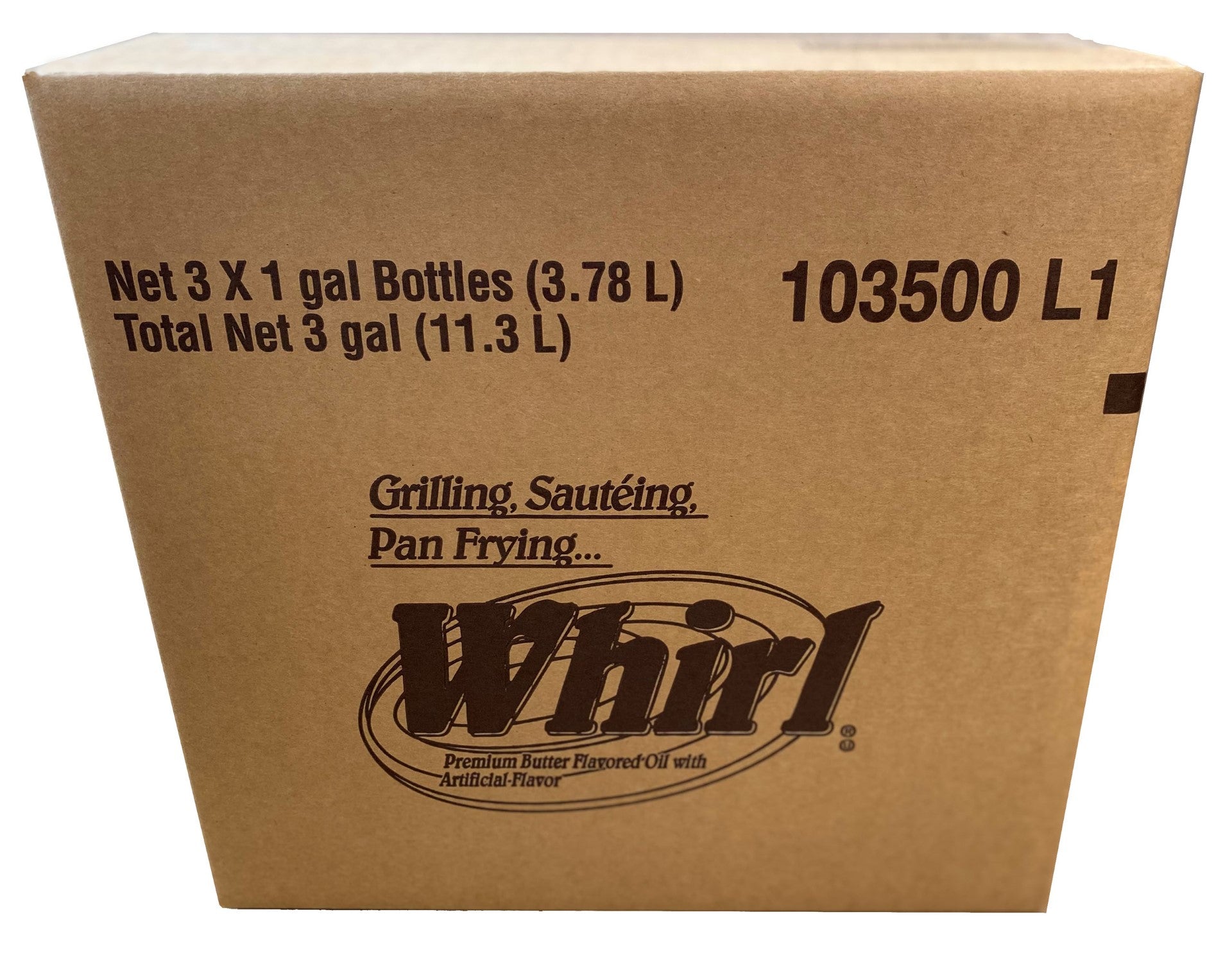 Whirl Butter Flavored Oil Gal 1 Gallon - 3 Per Case.