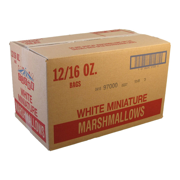 Clown Miniature White Marshmallows No Artificial Colors 1 Pound Each - 12 Per Case.