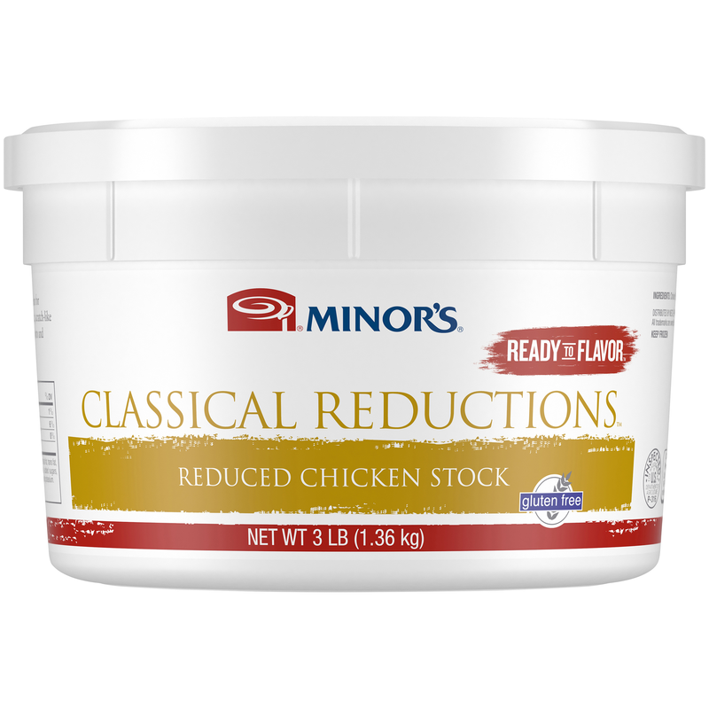 Minor's Classical Reduction Gluten Free Reduced Chicken Stock 3 Pound Each - 4 Per Case.