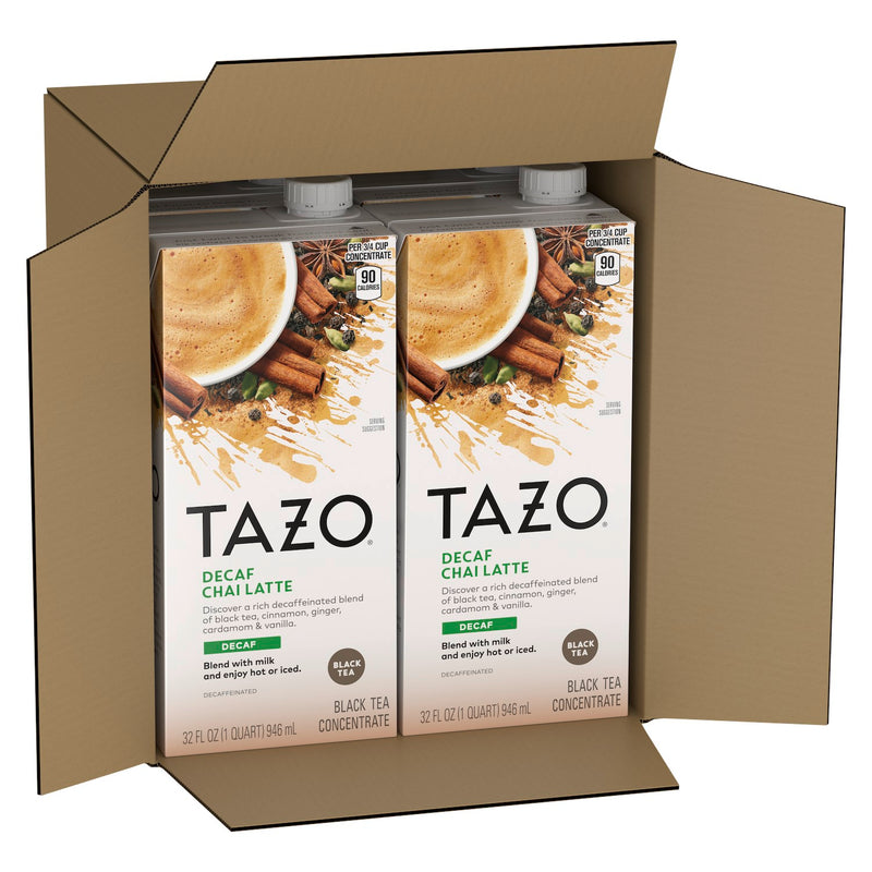 Tazo Chai Tea Decaffeinated Concentrate, 32 Ounces- 6 Per Case.
