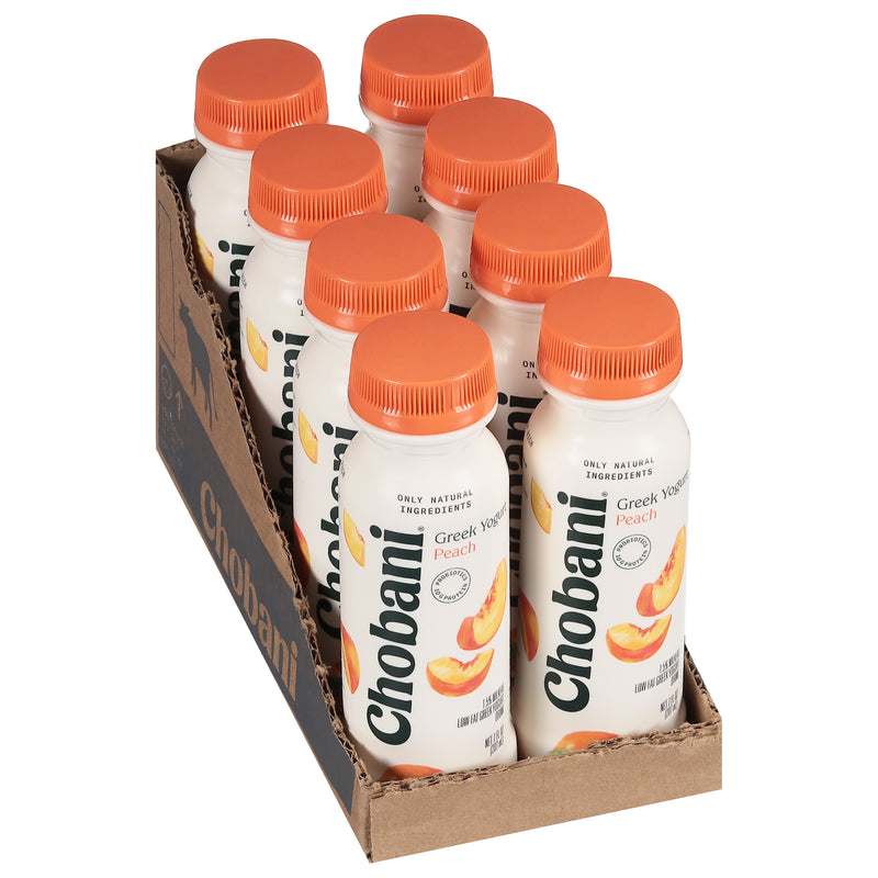 Chobani Yogurt Peach Drinkable 7 Fluid Ounce - 8 Per Case.