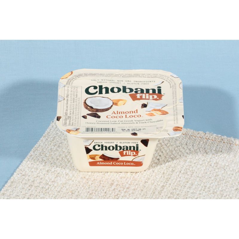 Chobani® Flip® Low Fat Greek Yogurt Almond Coco Loco™ 4.5 Ounce Size - 12 Per Case.