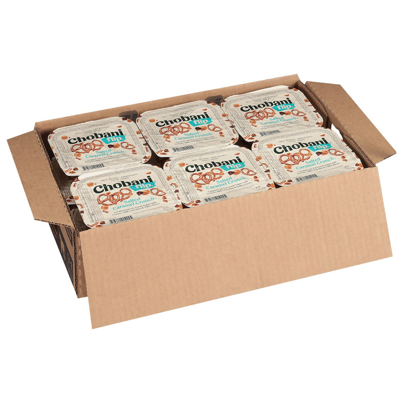 Chobani® Flip® Low Fat Greek Yogurt Salted Caramel Crunch® 4.5 Ounce Size - 12 Per Case.