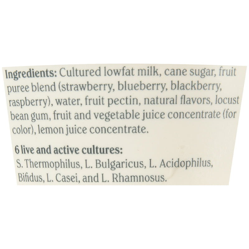 Chobani® Low Fat Greek Yogurt Mixed Berry Blended 5.3 Ounce Size - 12 Per Case.