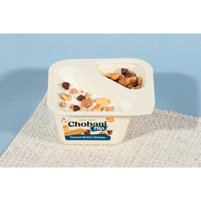 Chobani® Flip® Low Fat Greek Yogurt Peanut Butter Dream® 4.5 Ounce Size - 12 Per Case.