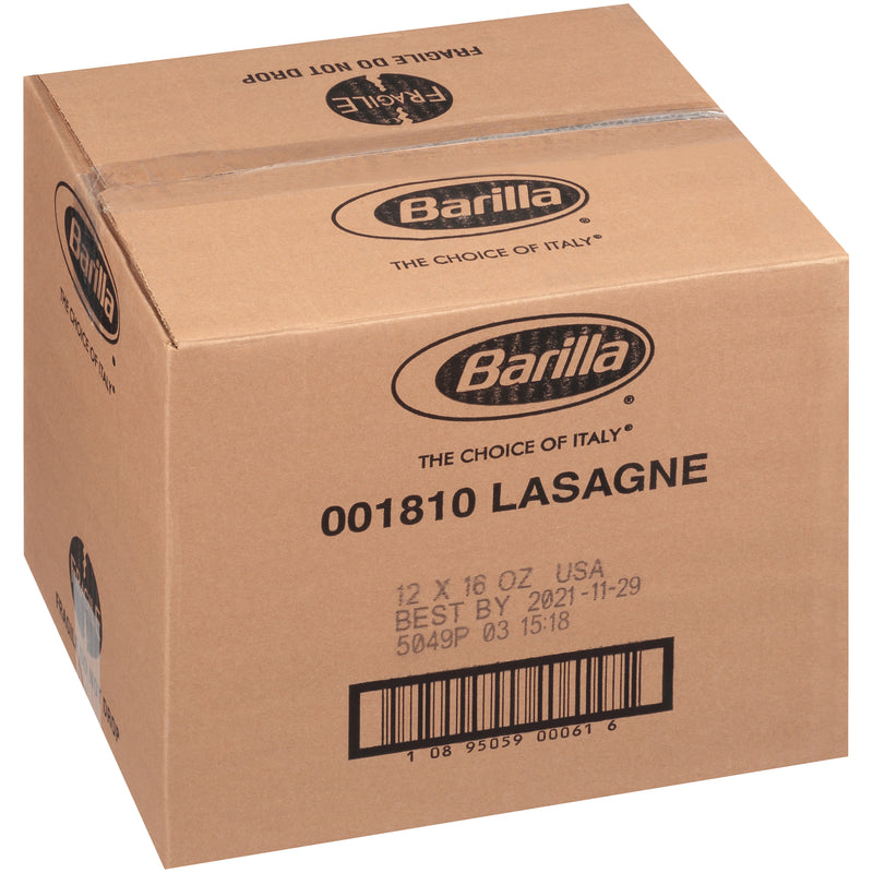 Wavy Lasagne Barilla USA 16 Ounce Size - 12 Per Case.