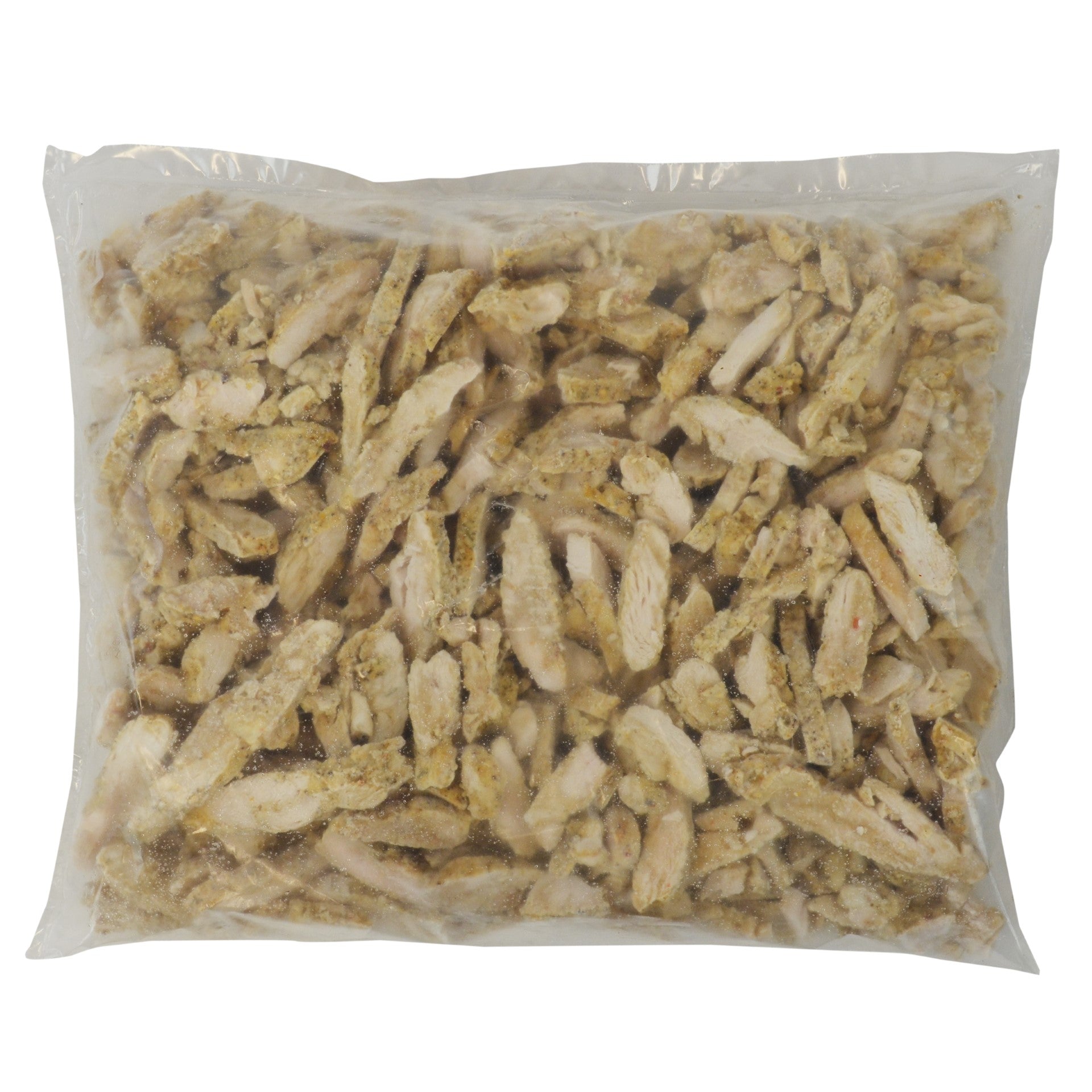Chicken Fully Cooked Chik'n'zips® Tuscan Brand Madein USA Breast Fillet Strips 5 Pound Each - 2 Per Case.