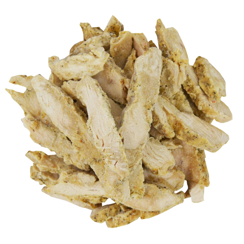 Chicken Fully Cooked Chik'n'zips® Tuscan Brand Madein USA Breast Fillet Strips 5 Pound Each - 2 Per Case.