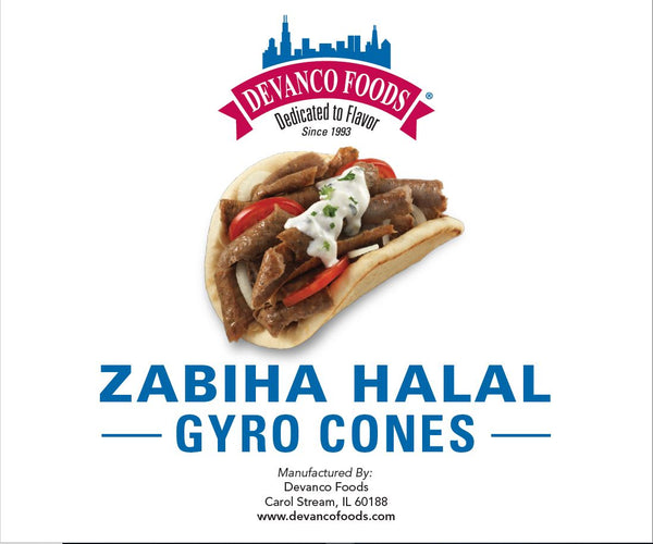 Halal Gyro Cones 20 Pound Each - 2 Per Case.