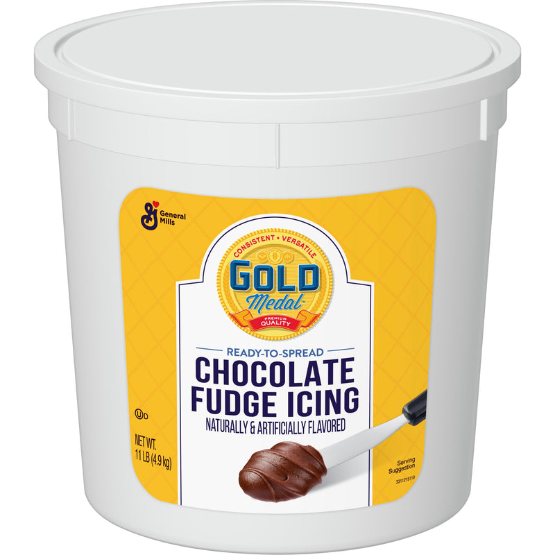 Gold Medal™ Icing Ready To Spread Chocolate Fudge 11 Pound Each - 2 Per Case.