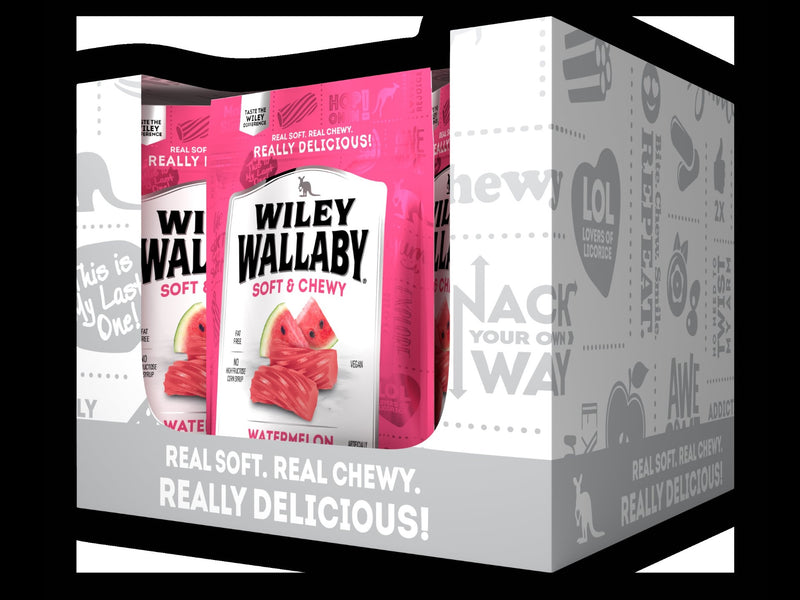 Wiley Wallaby Licorice Watermelon 10 Ounce Size - 10 Per Case.