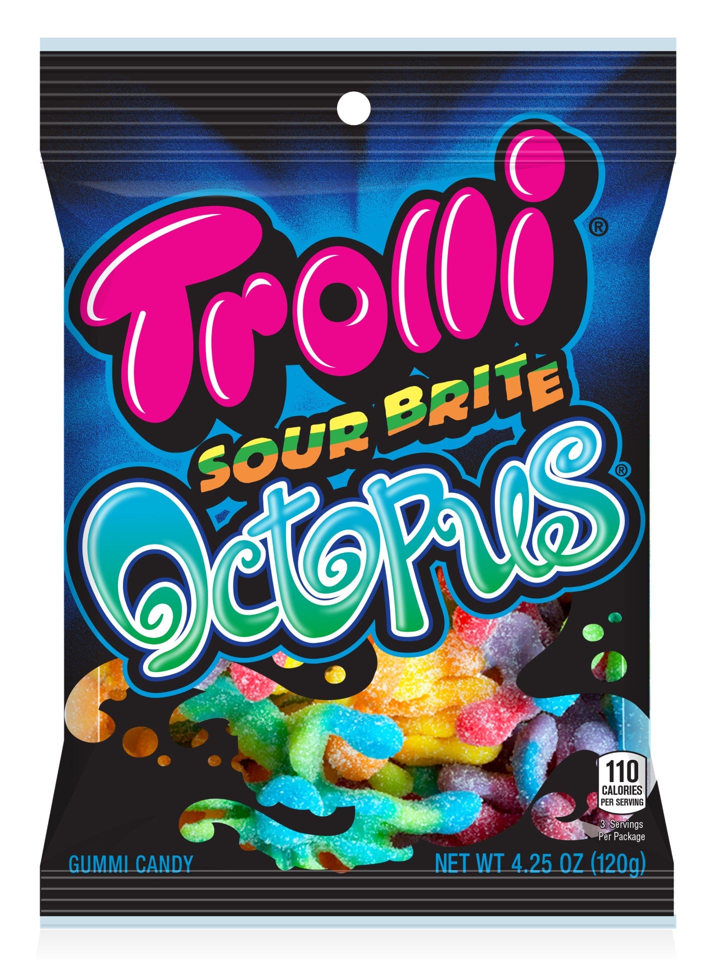 Trolli Brite Octopus Gummy Candy pack Of 4.25 Ounce Size - 12 Per Case.