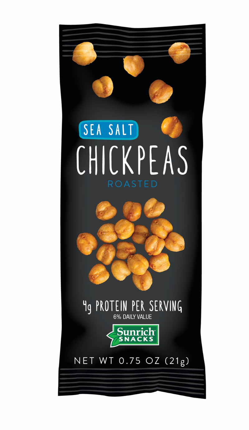 Chickpeas Sea Salt 0.75 Ounce Size - 150 Per Case.
