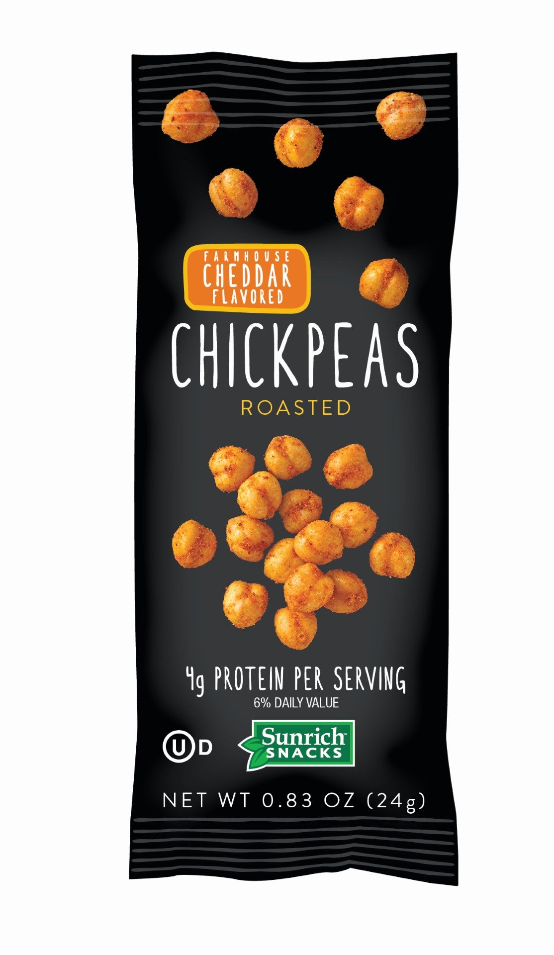 Chickpeas Farmhouse Cheddar 0.83 Ounce Size - 150 Per Case.