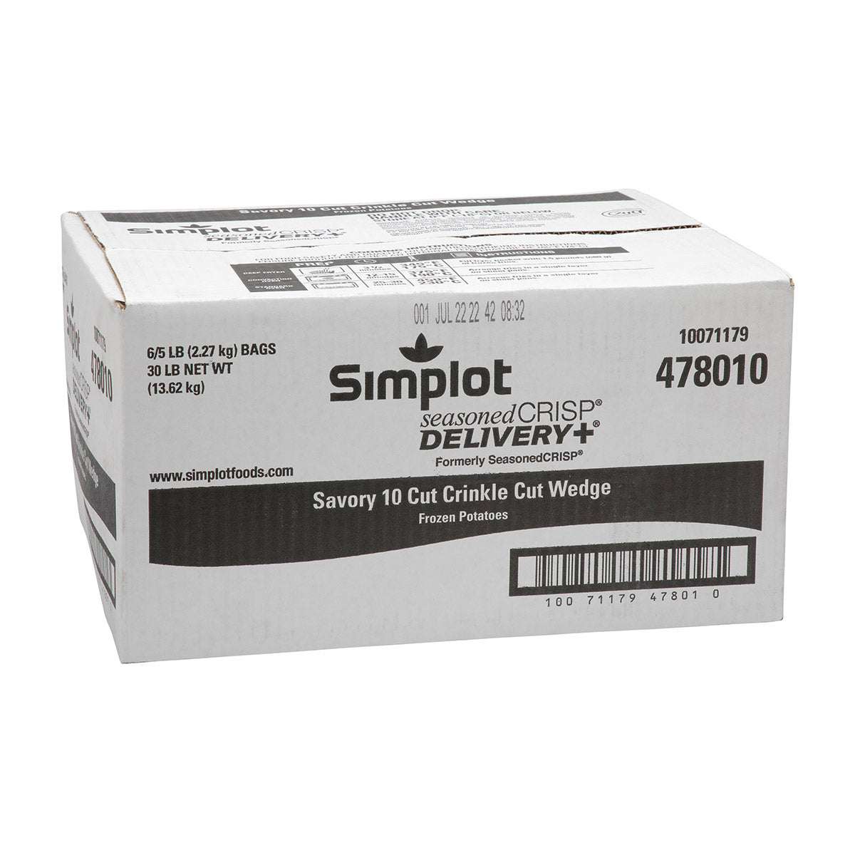 Simplot Seasonedcrisp Cut Savory Batteredwedges Skin On 5 Pound Each - 6 Per Case.