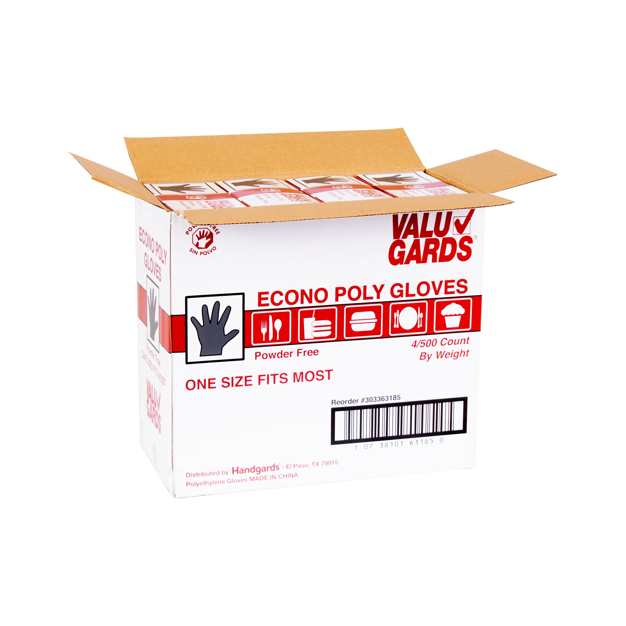 Glove Clear Poly One Size Fits All 500 Each - 4 Per Case.
