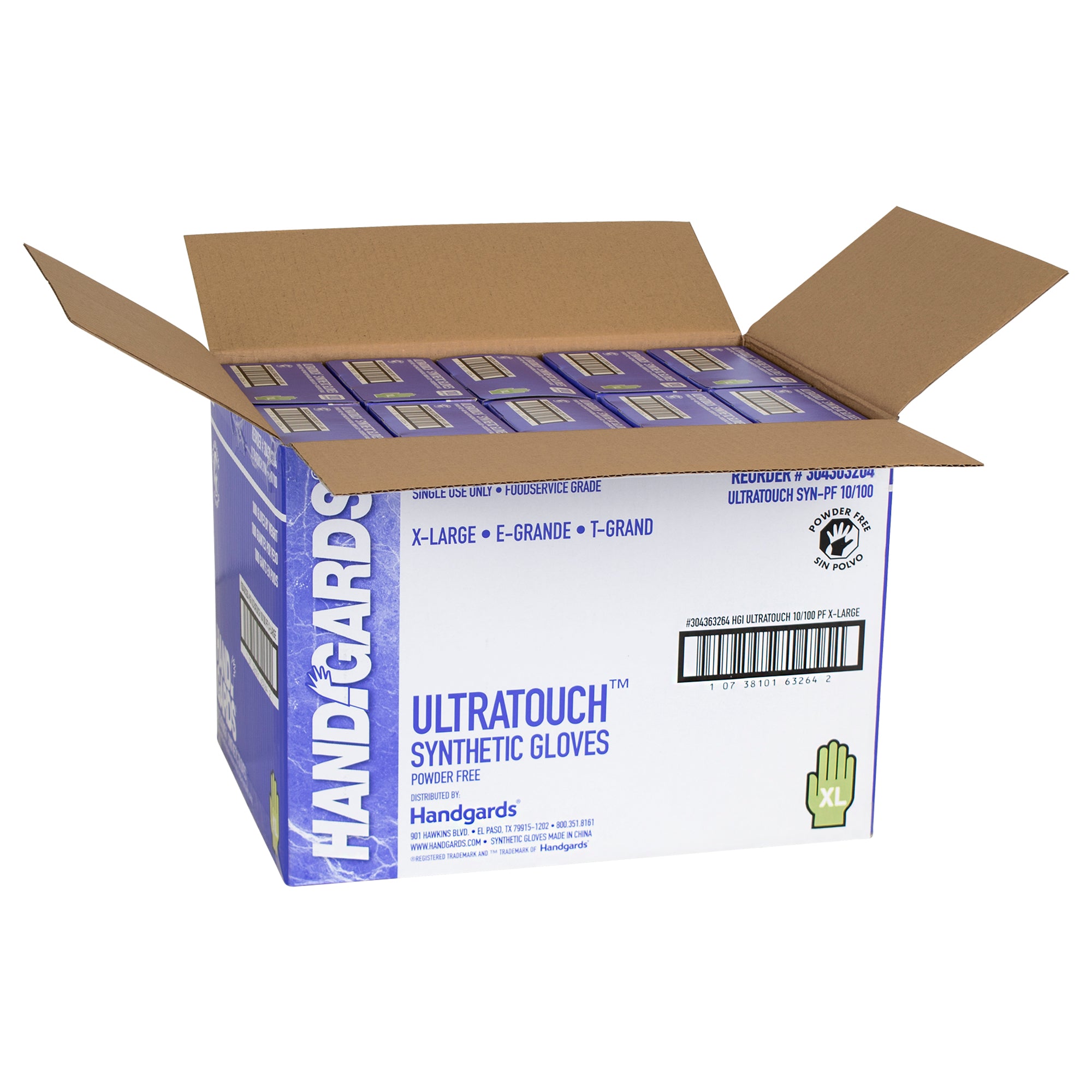 Glove Ultra Touch Synthetic Powder Free Extralarge 100 Each - 10 Per Case.